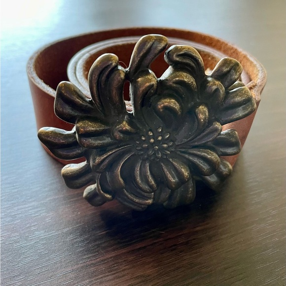 Vintage MEXX Tan Leather Belt - Picture 2 of 3